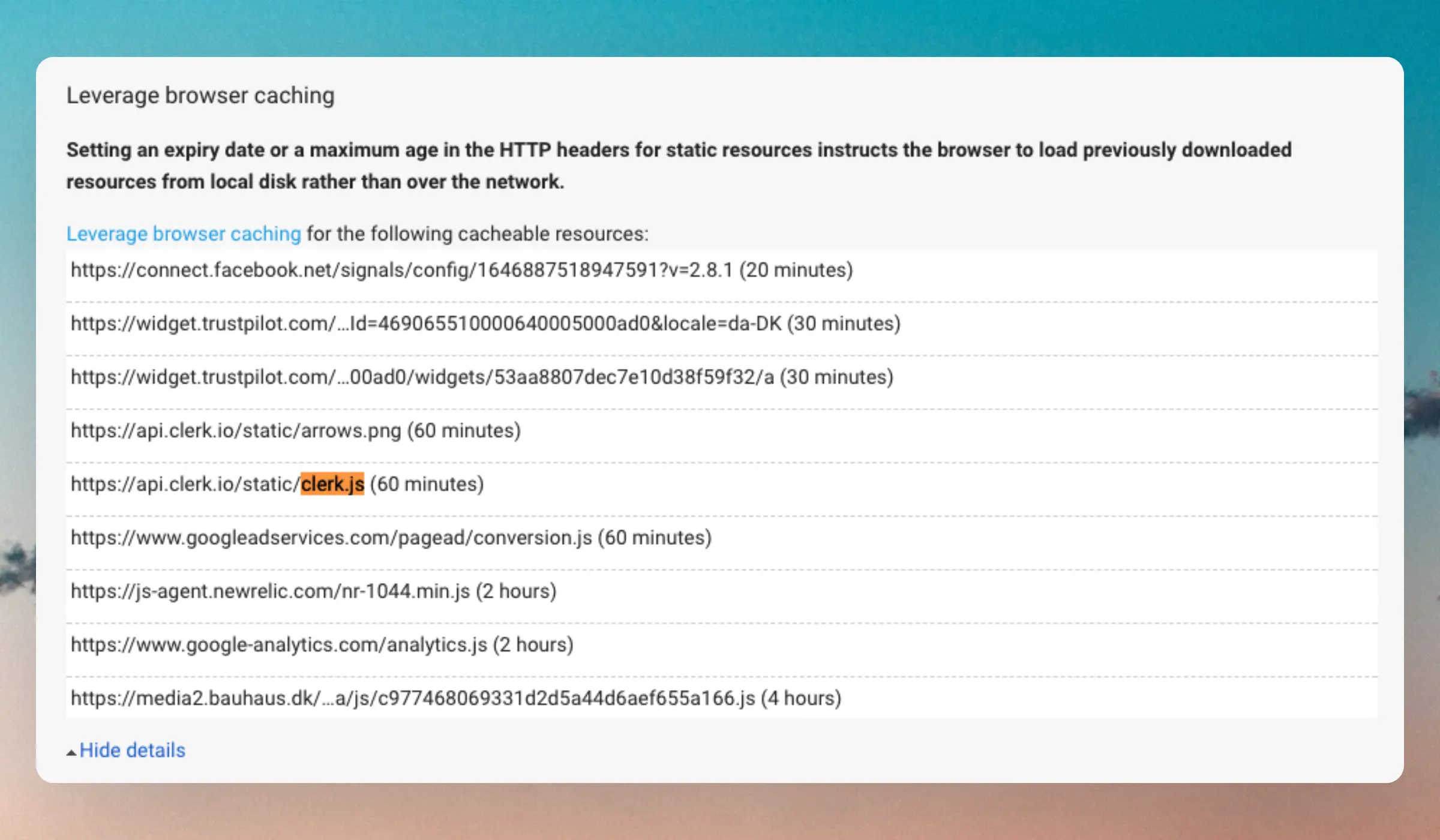 Leverage browser caching