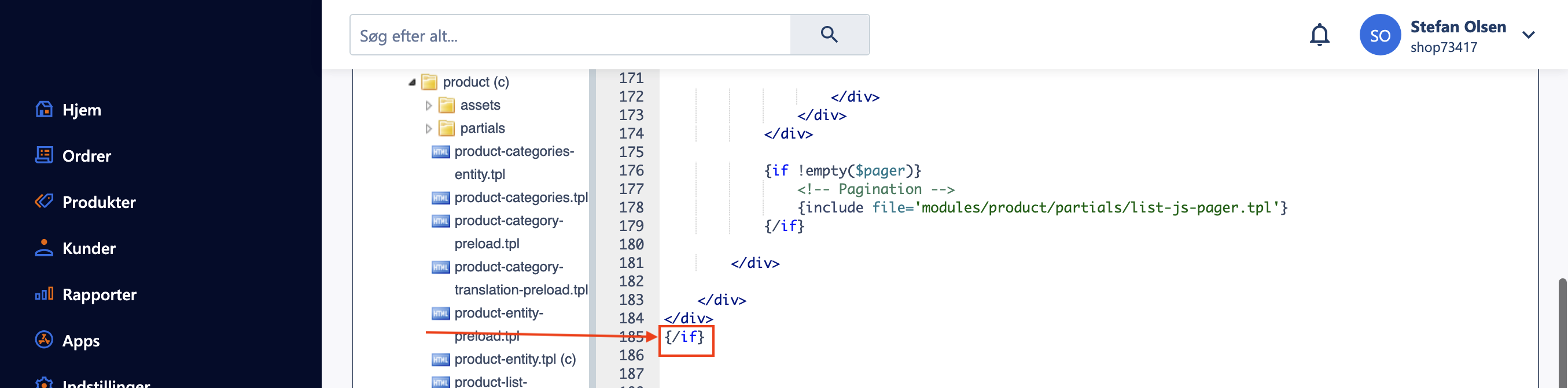 Closing IF statement