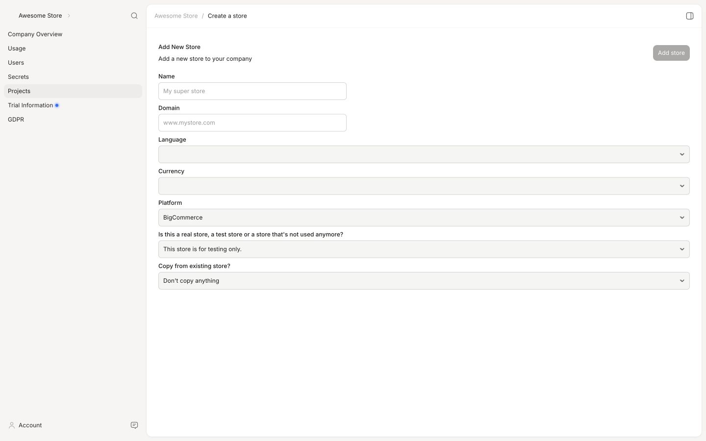 Backend in the Clerk.io backend