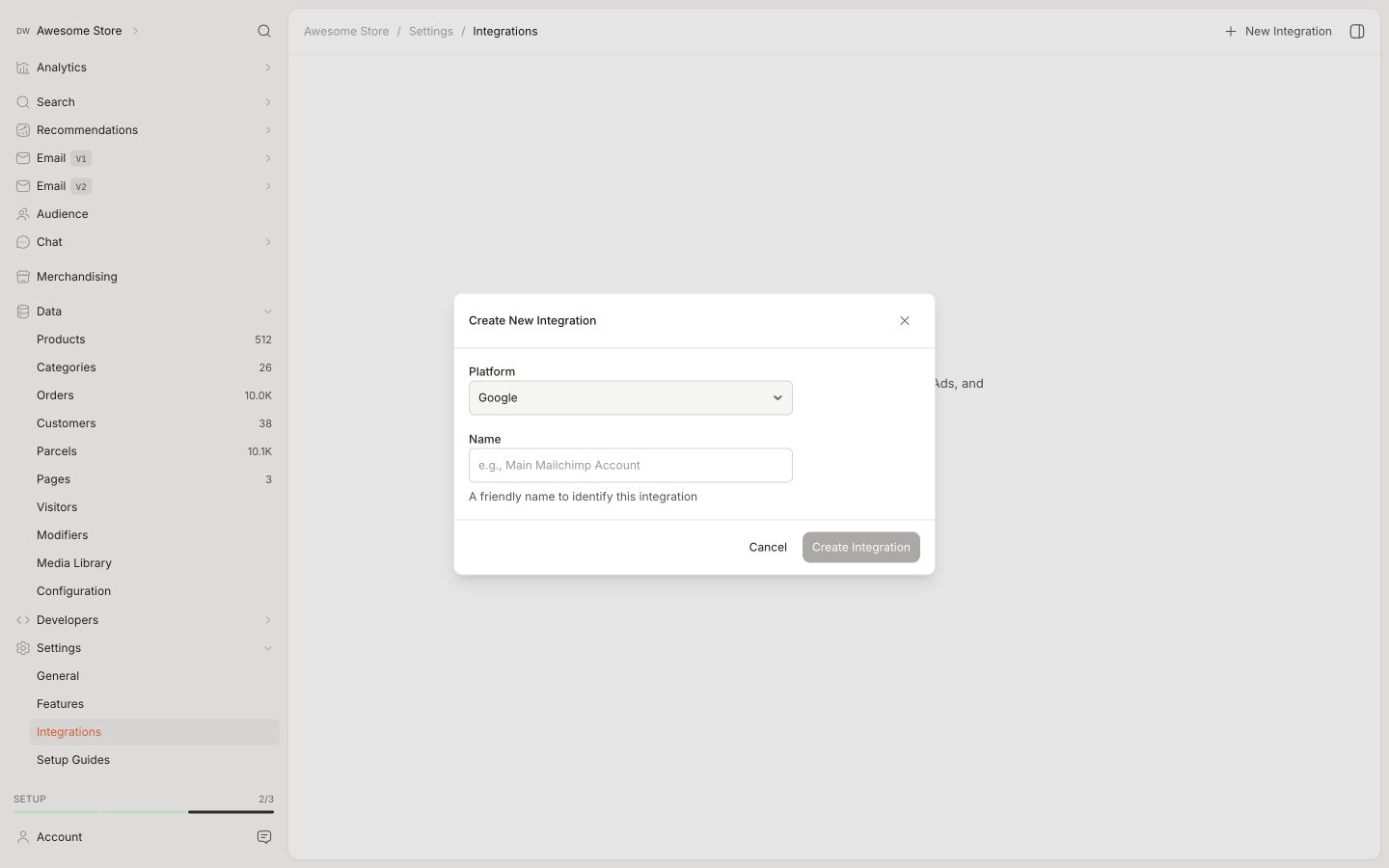 Backend in the Clerk.io backend