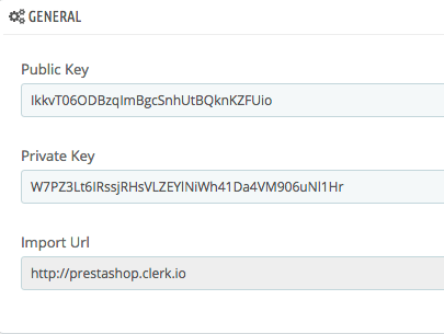 PrestaShop Clerk settings