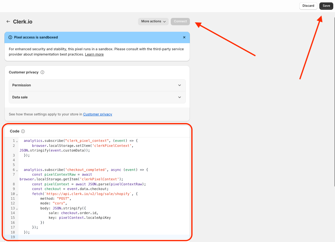 Insert pixel tracking