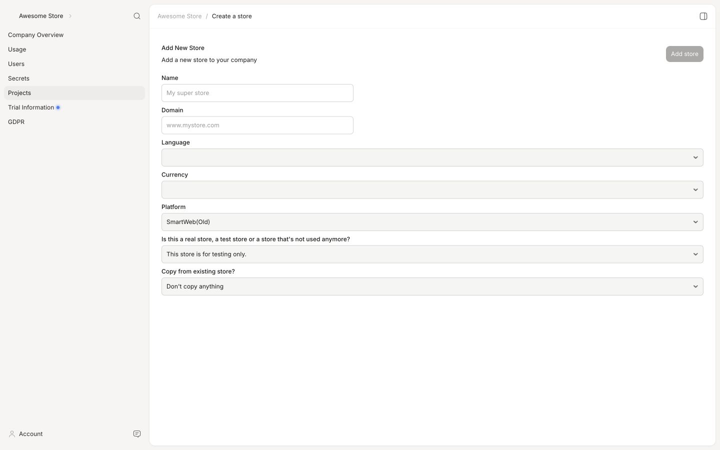 Backend in the Clerk.io backend