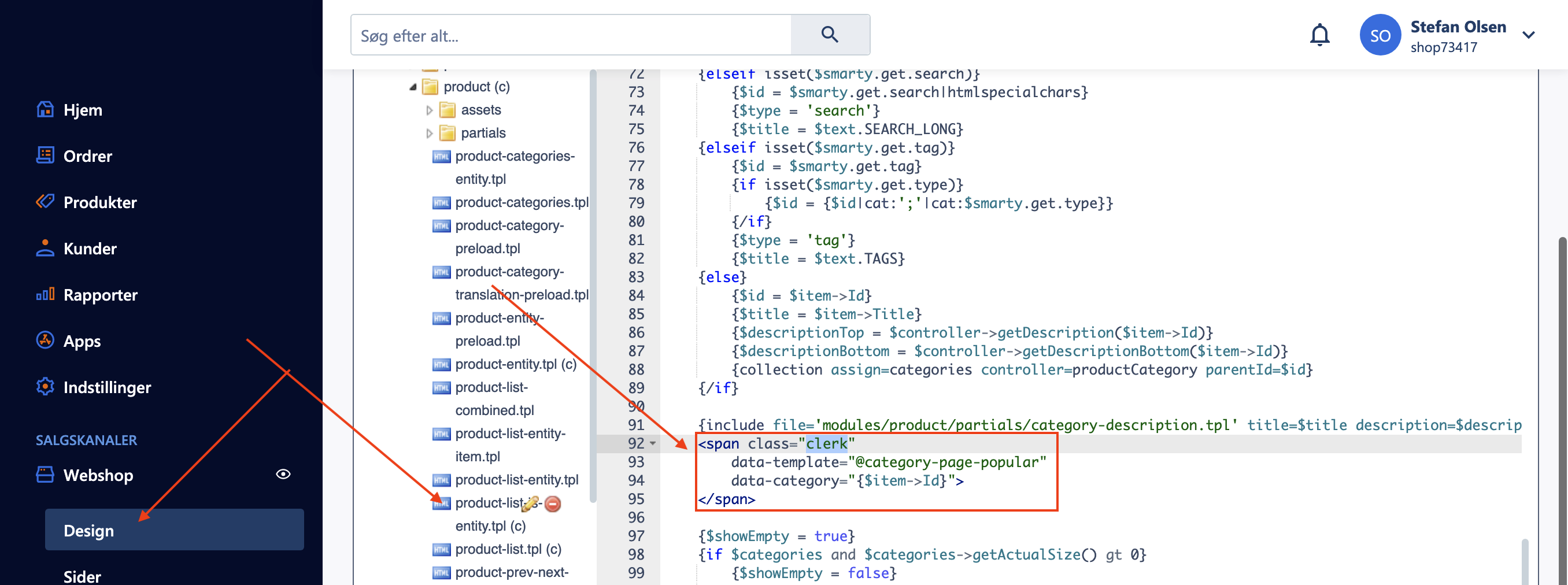 Category page recommendations