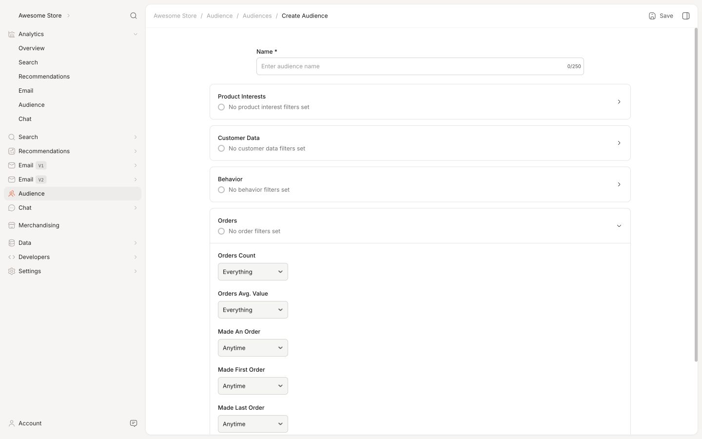 Backend in the Clerk.io backend