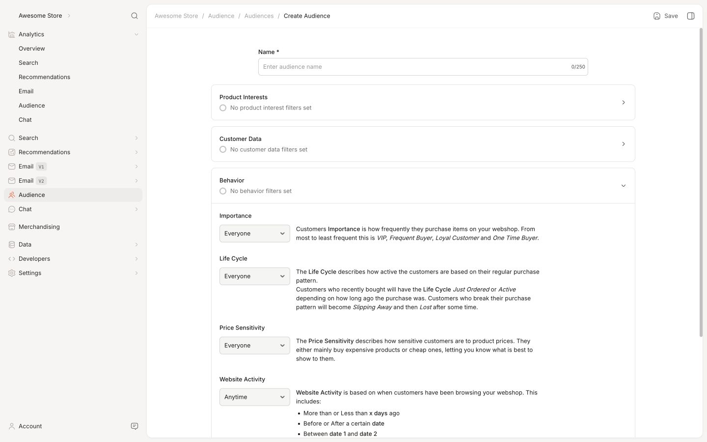 Backend in the Clerk.io backend