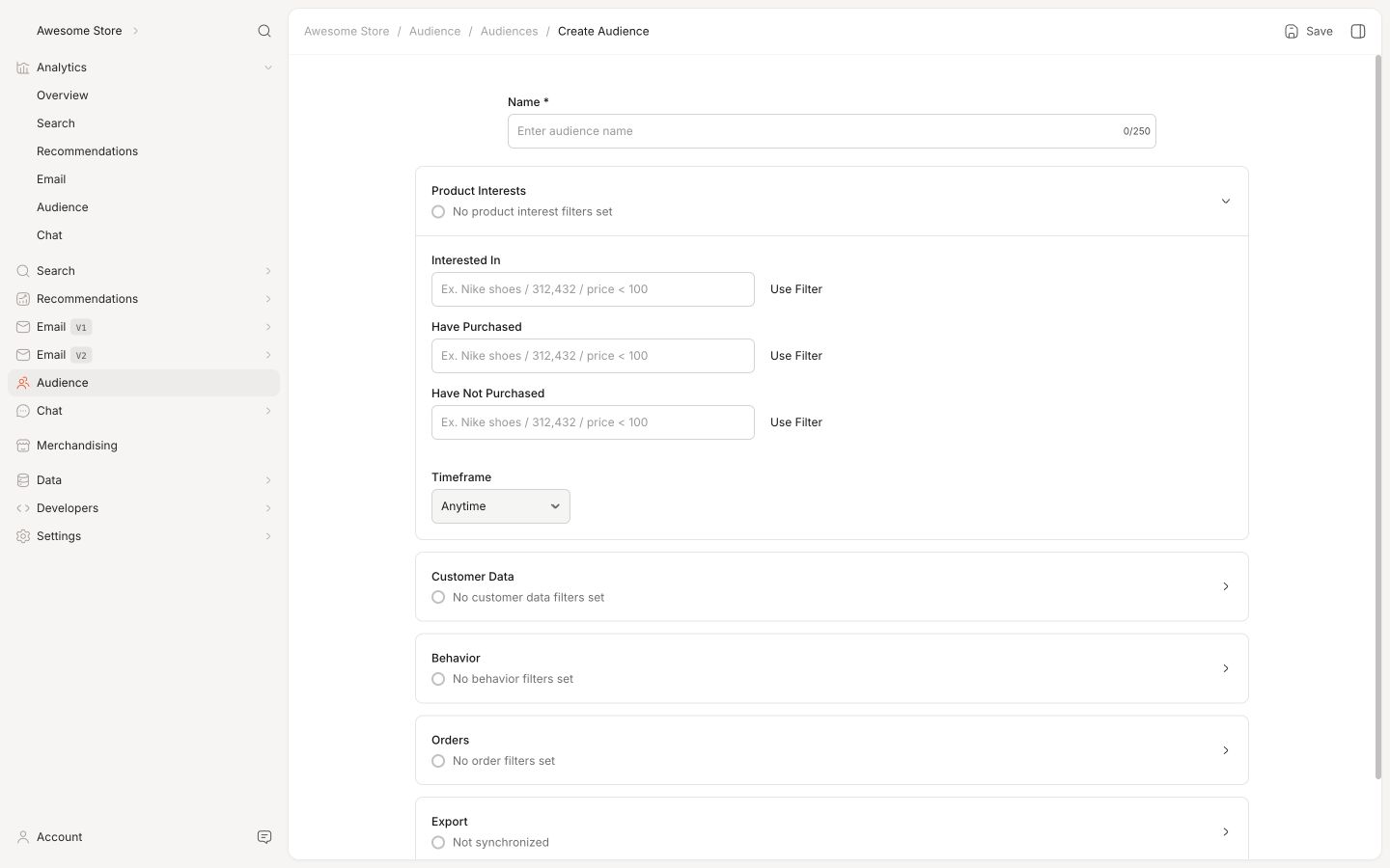 Backend in the Clerk.io backend