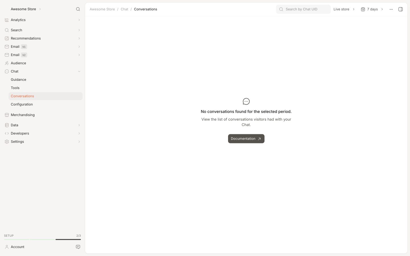 Backend in the Clerk.io backend
