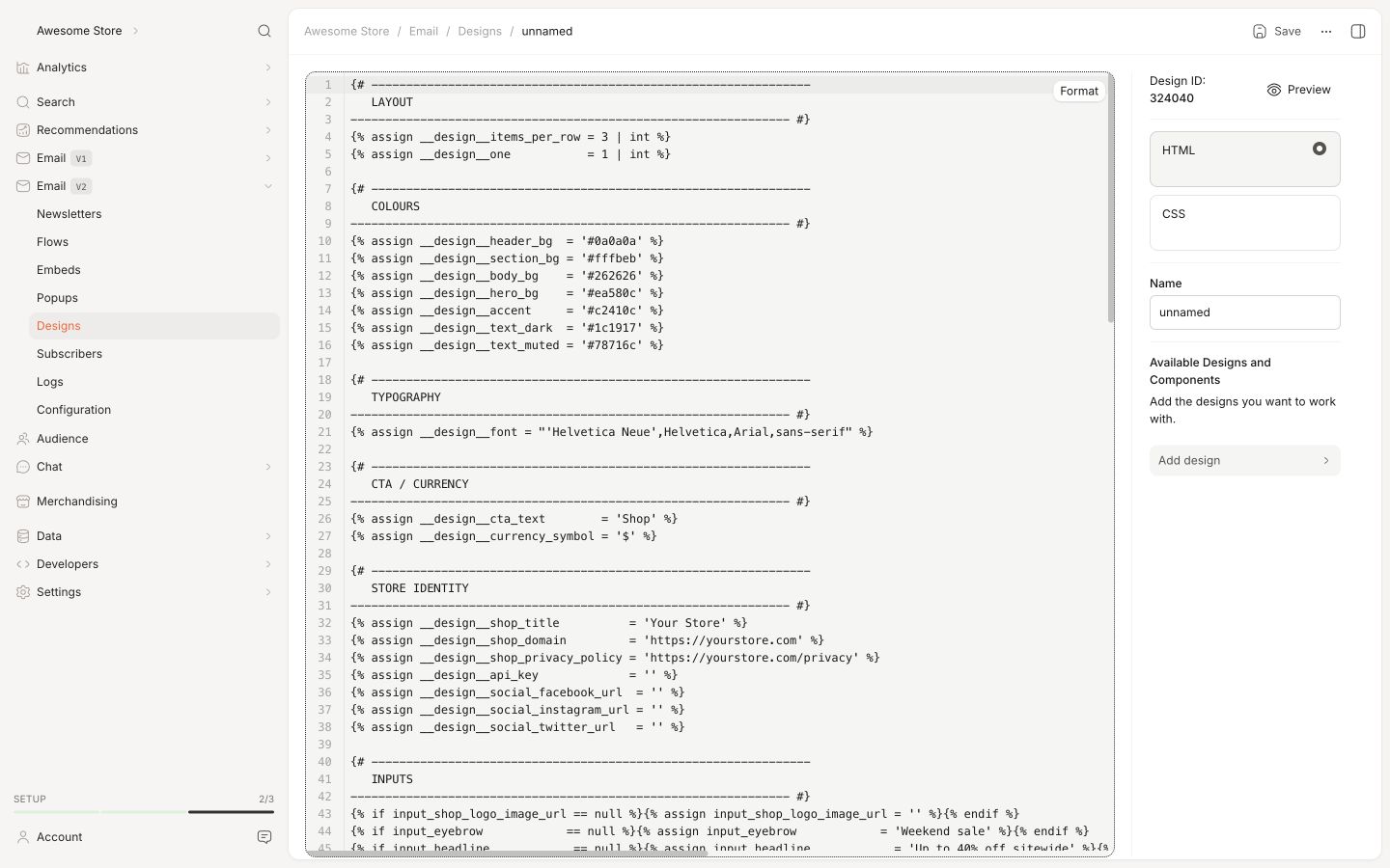 Backend in the Clerk.io backend