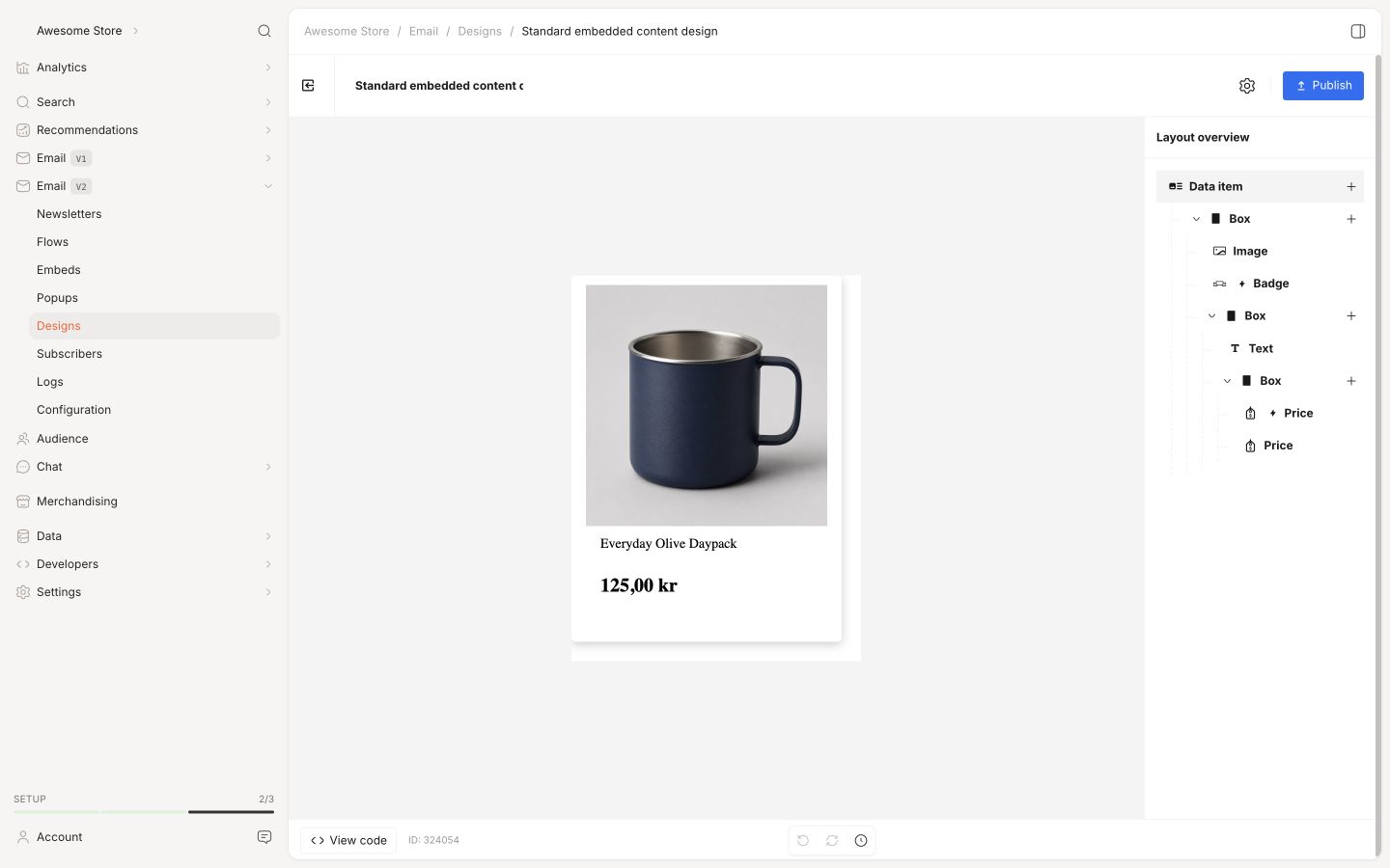 Backend in the Clerk.io backend