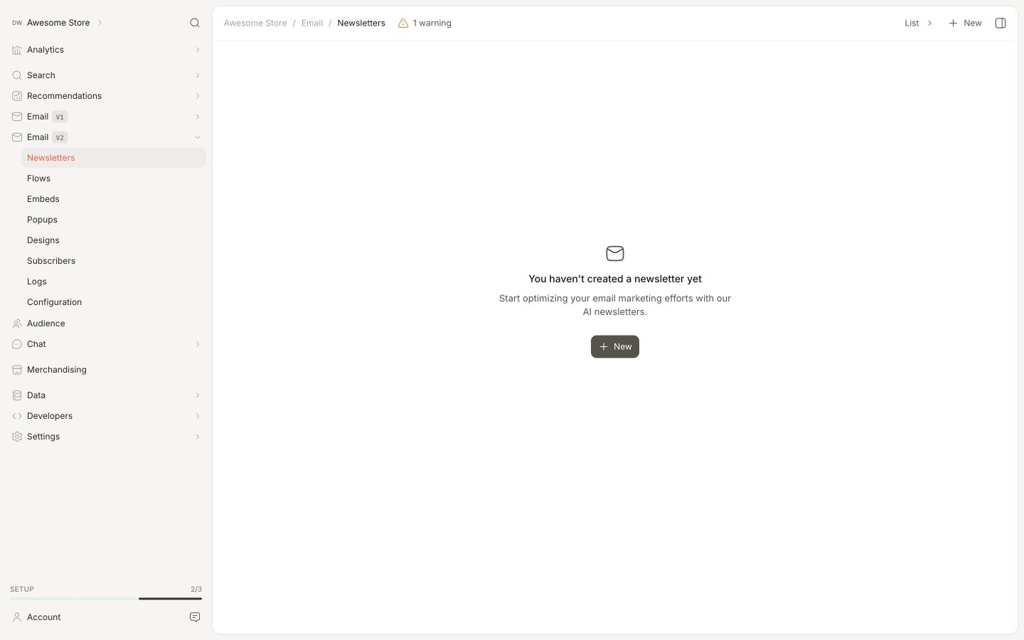 Backend im Clerk.io-Backend