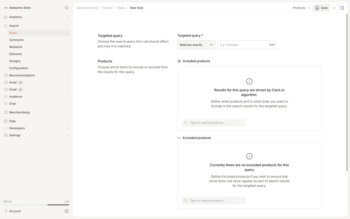 Backend in the Clerk.io backend