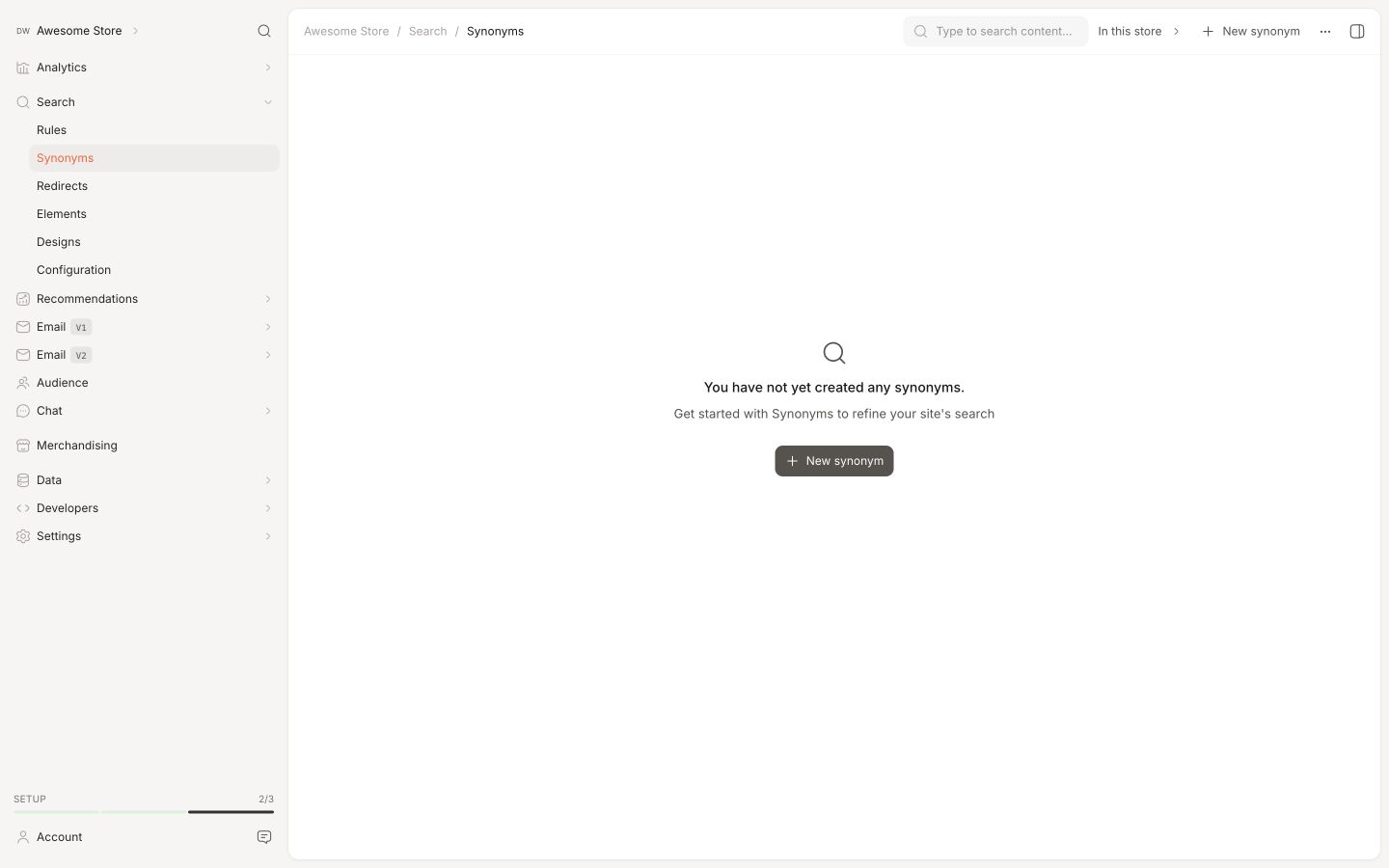 Backend in the Clerk.io backend